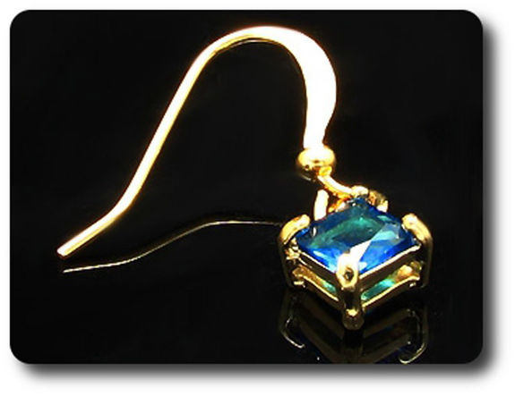 2x6mm Blue Sapphire Earrings