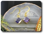 2x6mm Purple Amethyst Earrings