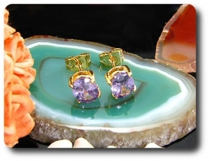 BOUCLES D'OREILLE AMETHYSTE