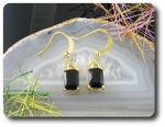 BOUCLES D'OREILLE SAPHIR NOIR