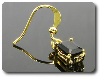 BOUCLES D'OREILLE SAPHIR NOIR
