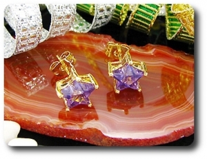 BOUCLES D'OREILLE AMETHYSTE