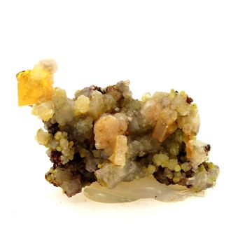 Wulfenite, Mimetite, Adamite. 80.8 ct.