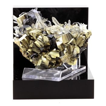 Pyrite + Quartz + Sphalerite. 1270.0 ct.