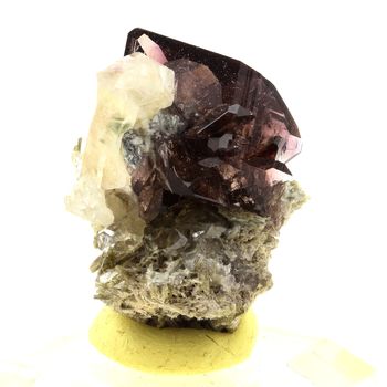 Axinite + Quartz. 98.1 ct.