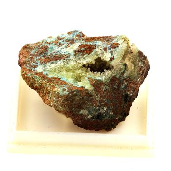 Sénégalite sur Turquoise. 122.3 ct.