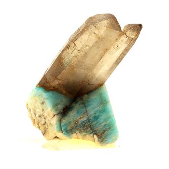 Amazonite + Quartz Fumé. 671.5 ct.