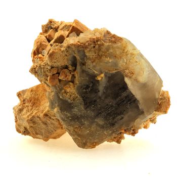 Quartz Fumé + Orthose. 582.0 ct.