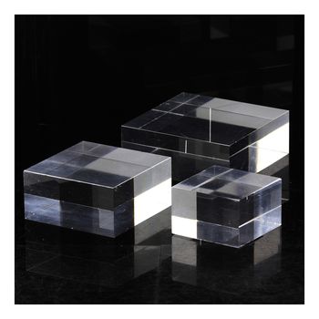 Socle présentoir acrylique support pour minéraux. 10 pièces