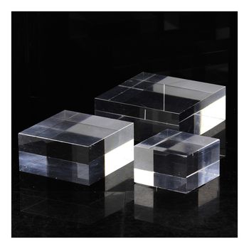 Socle présentoir acrylique support pour minéraux. 5 pièces.