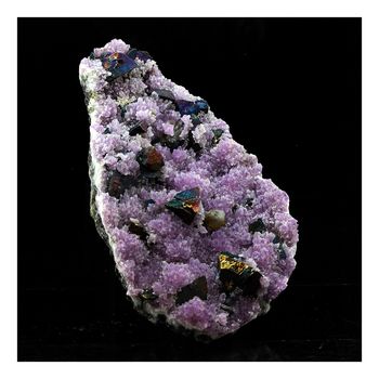 Chalcopyrite + Améthyste + Sphalerite. 1220.0 ct.