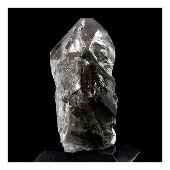 Quartz fumé + Epidote. 130.0 ct.