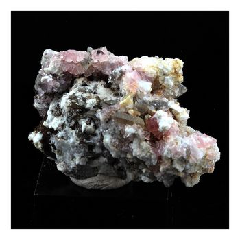 Fluorite rose + Quartz fumé. 127.0 ct.