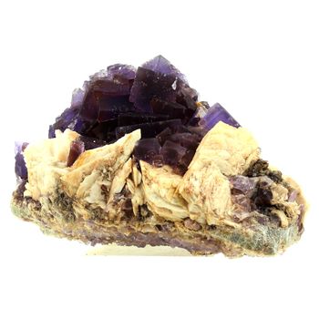 Fluorite + Baryte + Quartz. 4836.0 ct.