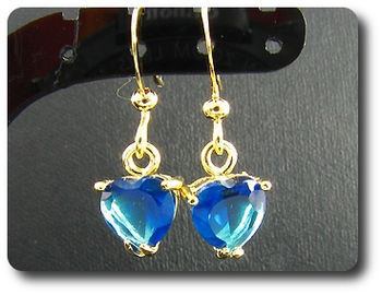 2x7mm Blue Sapphire Earrings