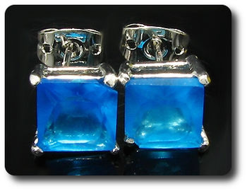 2x7mm Blue Sapphire Earrings