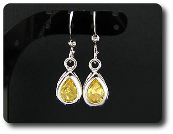 2x8mm Yellow Topaz Earrings