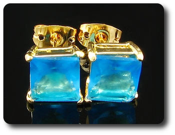 2x7mm Blue Sapphire Earrings