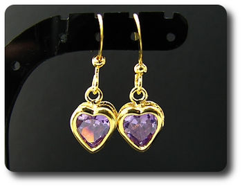 2x7mm Purple Amethyst Earrings