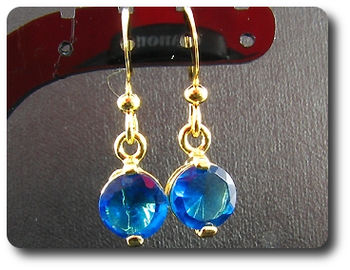 2x7mm Blue Sapphire Earrings