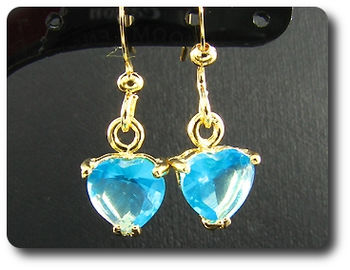 2x7mm Blue Sapphire Earrings