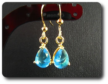 2x8mm Blue Sapphire Earrings