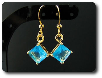 2x6mm Blue Sapphire Earrings