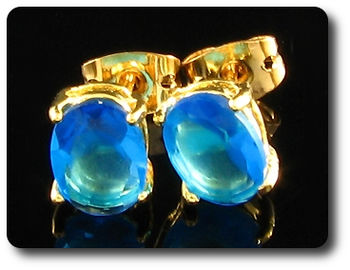 2x8mm Blue Sapphire Earrings