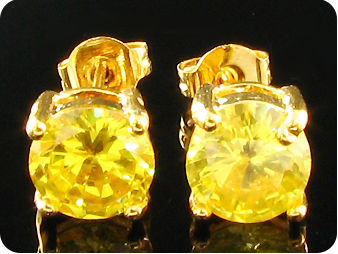 2x7mm Yellow Topaz Earrings
