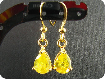 2x8mm Yellow Topaz Earrings