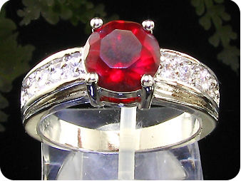 8mm Red Ruby Ring