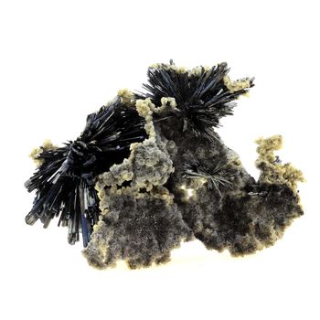 Calcite + Stibnite.