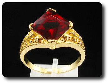 13mm Red Ruby Ring