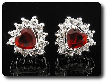 2x6mm Red Ruby Earrings