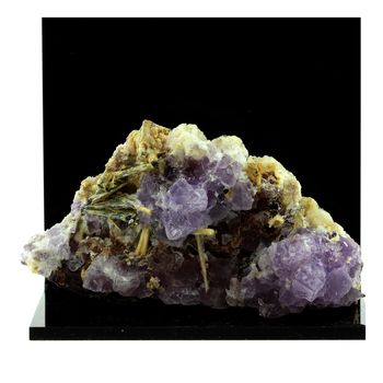 Fluorite + Stibiconite.