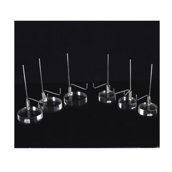 Acrylic and metal display for minerals.