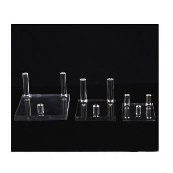 Square display stand for minerals.