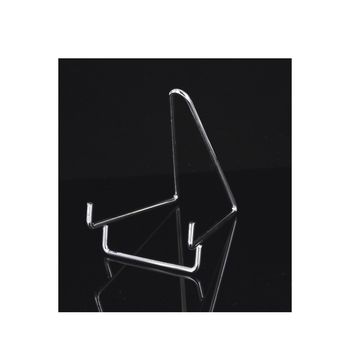 Metal display stand for minerals.