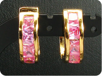 10 x 4mm Pink Sapphires Earrings