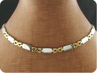 Golden Cross Bling Bling Stainless Steel Men Necklace