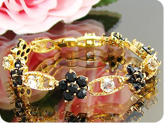 36x4mm Black Sapphire Bracelet