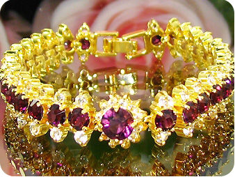 29x4~8mm Purple Amethysts Bracelet