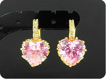 2 x 9mm Pink Sapphires Earrings