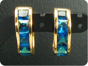 10x4mm Blue Sapphires Earrings