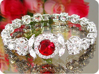 10mm Red Ruby Bracelet