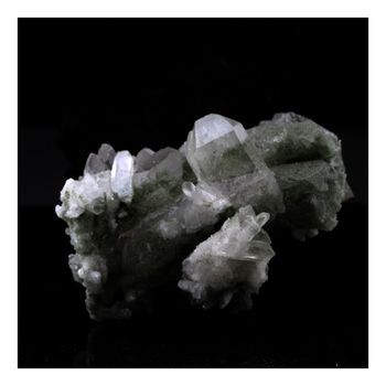Quartz à âme (faden quartz) + Chlorite. 188.40 ct.