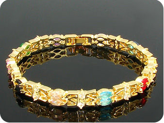 20x5mm Multicolour Topaz Bracelet