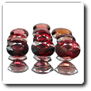 12.81 cts LOT DE 10 GRENATS .SI1- IF