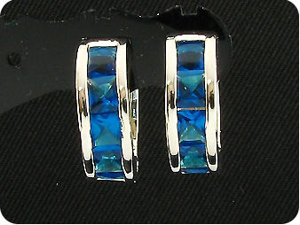 10x4mm Blue Sapphire Earrings
