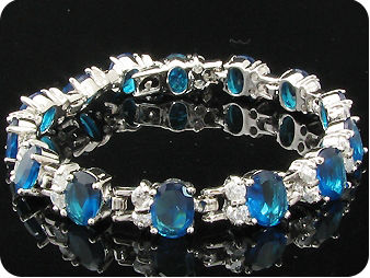 14x8mm Blue Sapphire Bracelet